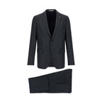 Gray Polyester Two-Piece Suit