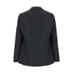 Gray Polyester Two-Piece Suit