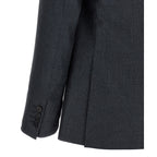 Gray Polyester Two-Piece Suit