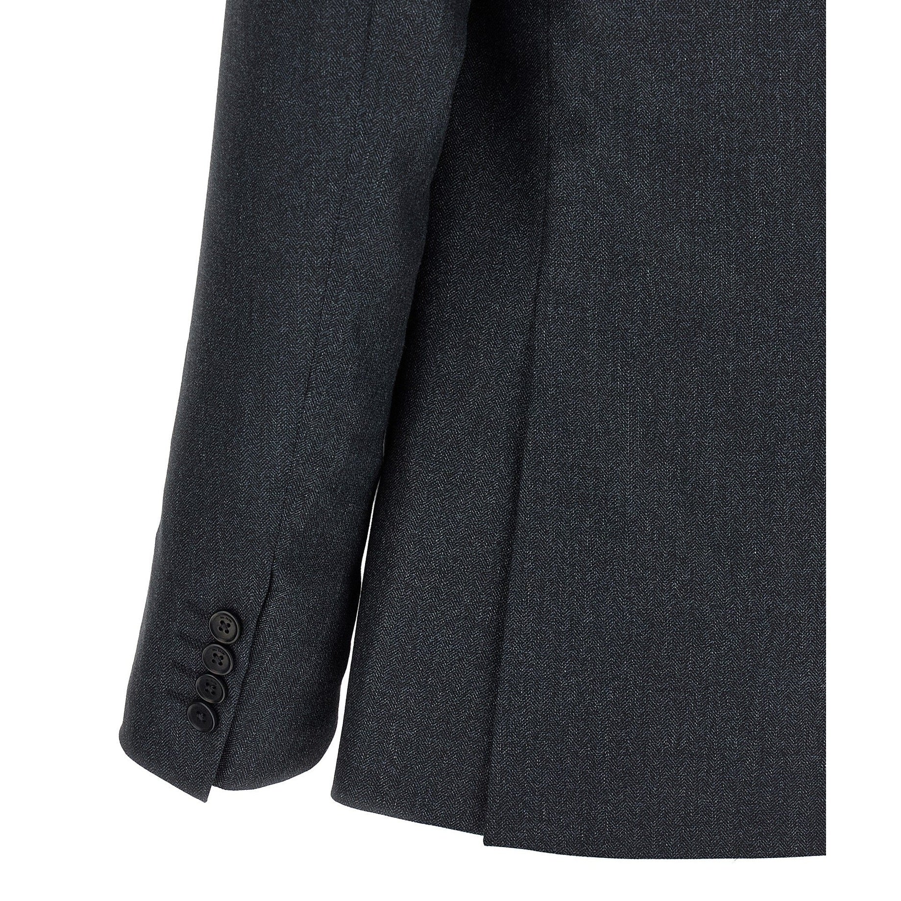 Gray Polyester Two-Piece Suit