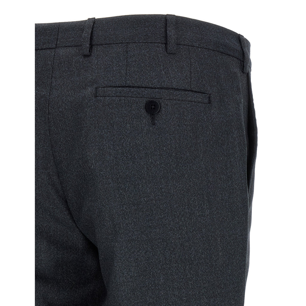 Gray Polyester Two-Piece Suit