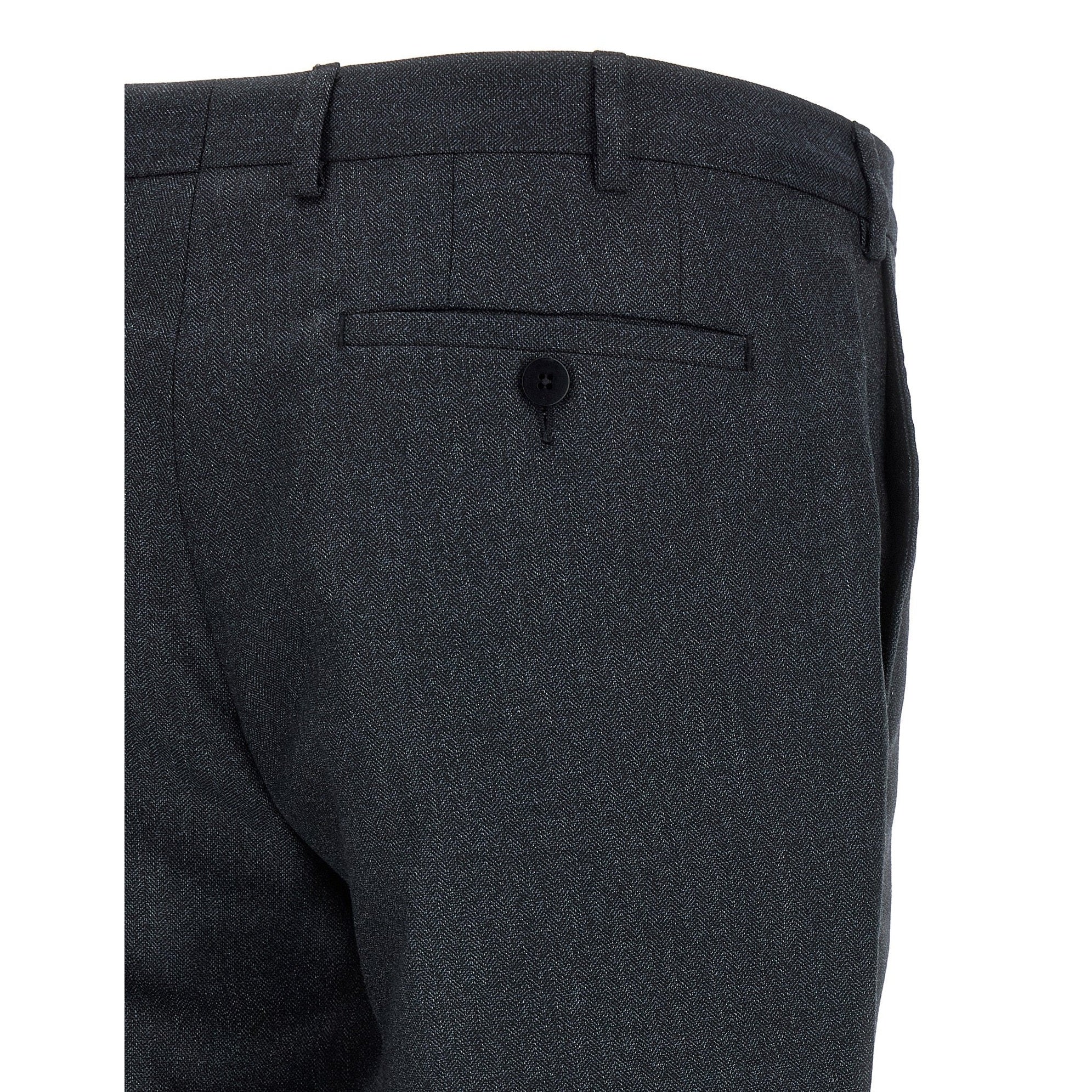 Gray Polyester Two-Piece Suit