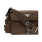 Brown Recycled Polyamide Shoulder Bag