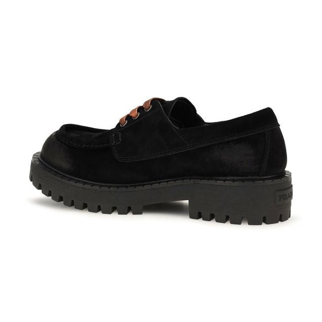 Black Suede Leather Slip-On Loafers