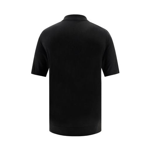 Black Wool Oves Aries Polo Shirt