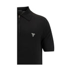 Black Wool Oves Aries Polo Shirt