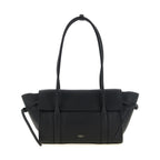 Black Calfskin Shoulder Bag