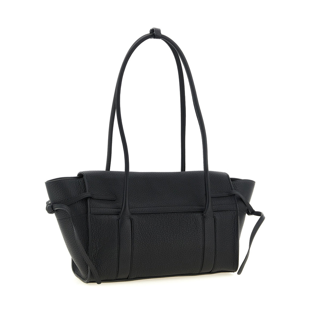 Black Calfskin Shoulder Bag