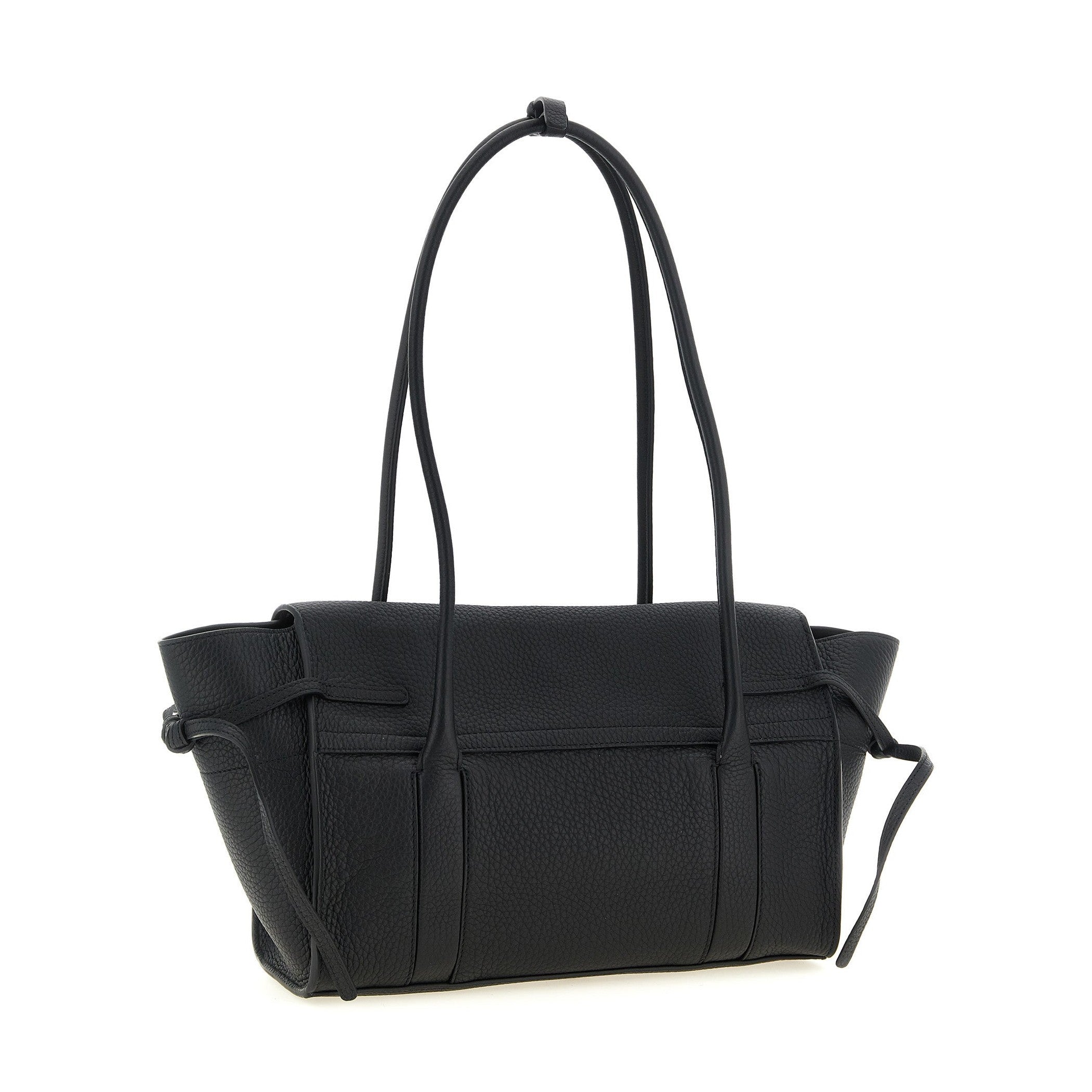 Black Calfskin Shoulder Bag