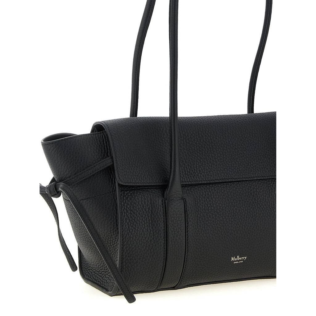 Black Calfskin Shoulder Bag