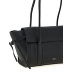 Black Calfskin Shoulder Bag