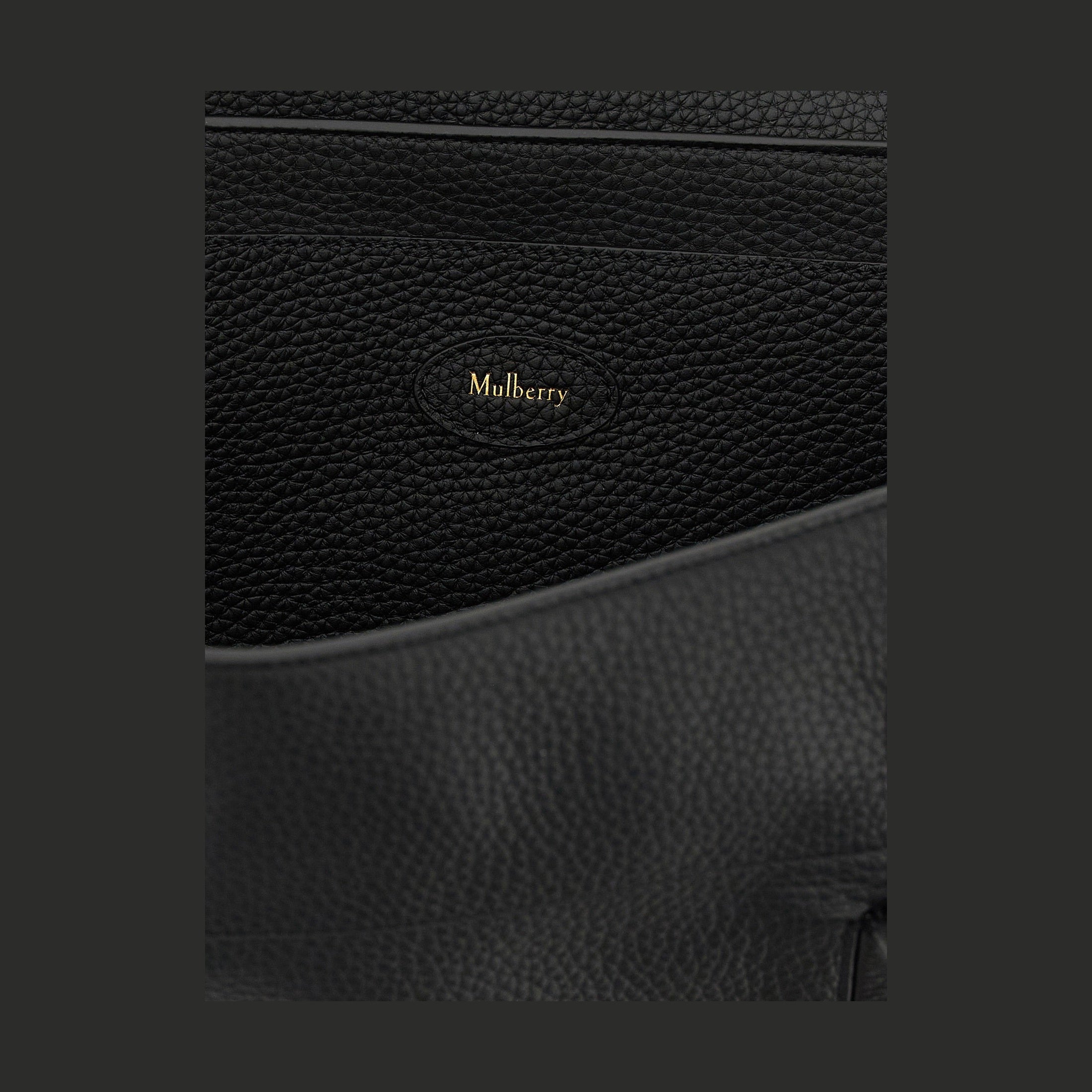 Black Calfskin Shoulder Bag
