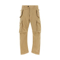 Beige Cotton Cargo Pants