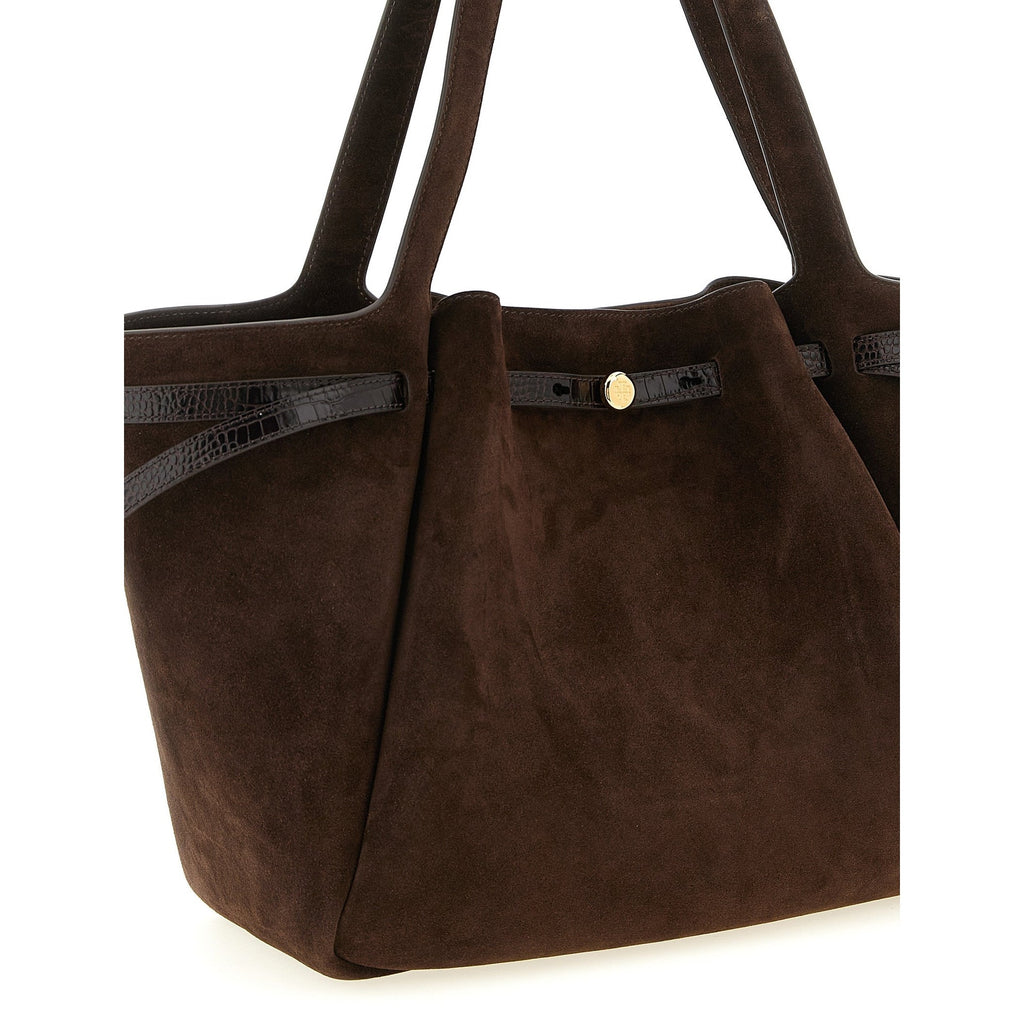 Brown Bovine Leather Tote Bag