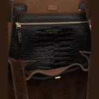Brown Bovine Leather Tote Bag