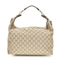 Beige Fabric Shoulder Bag