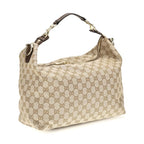 Beige Fabric Shoulder Bag