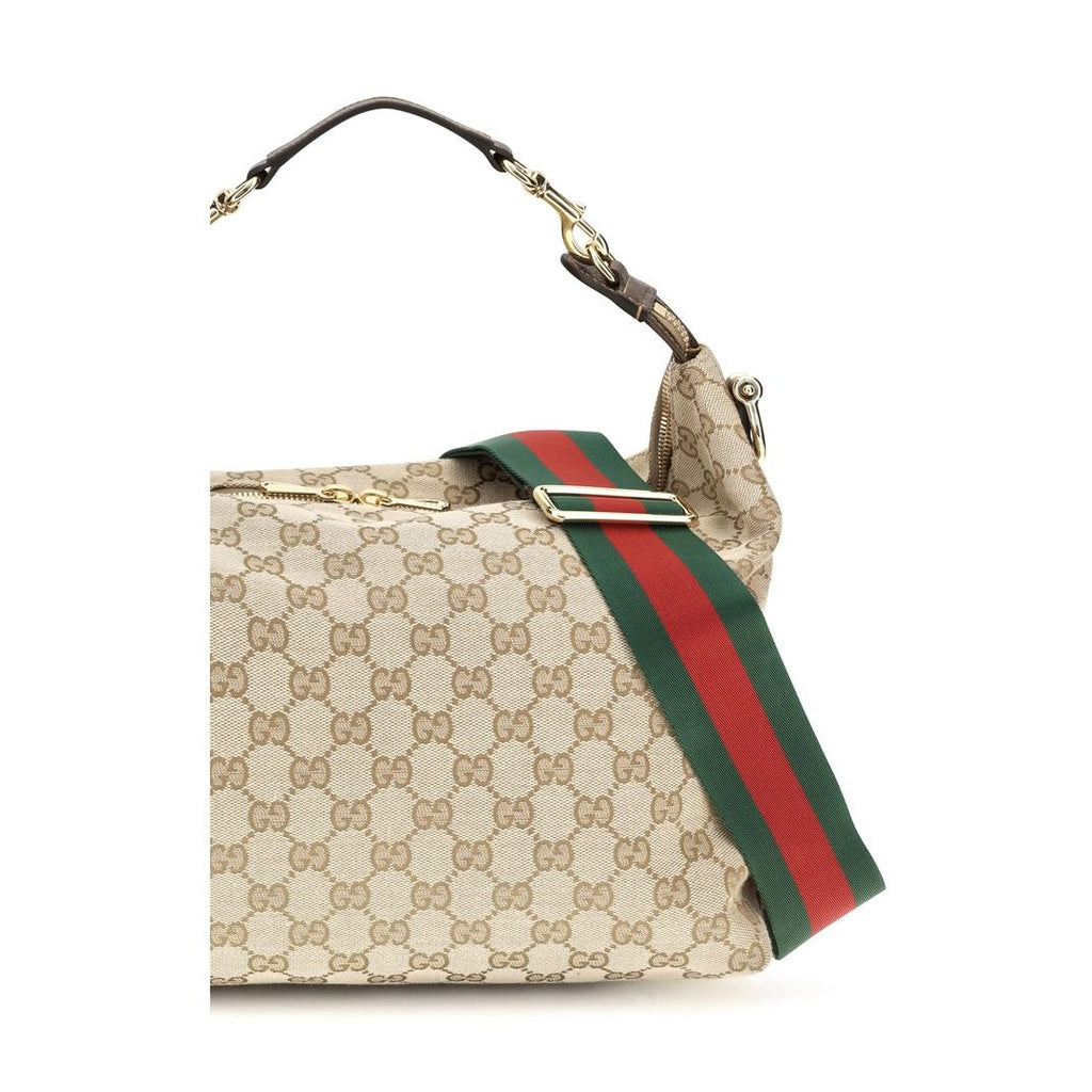 Beige Fabric Shoulder Bag