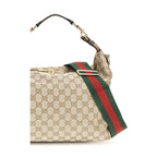 Beige Fabric Shoulder Bag