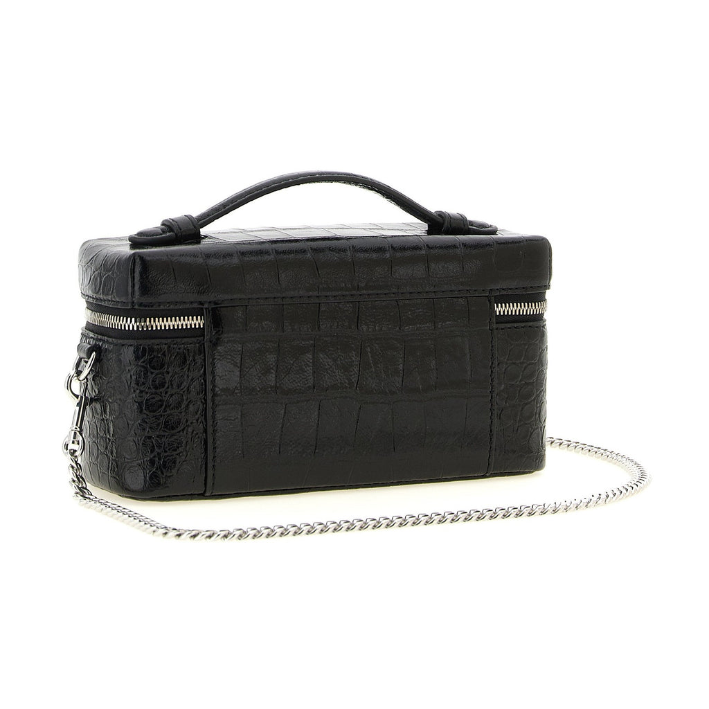 Black Lamb Leather Crossbody Bag