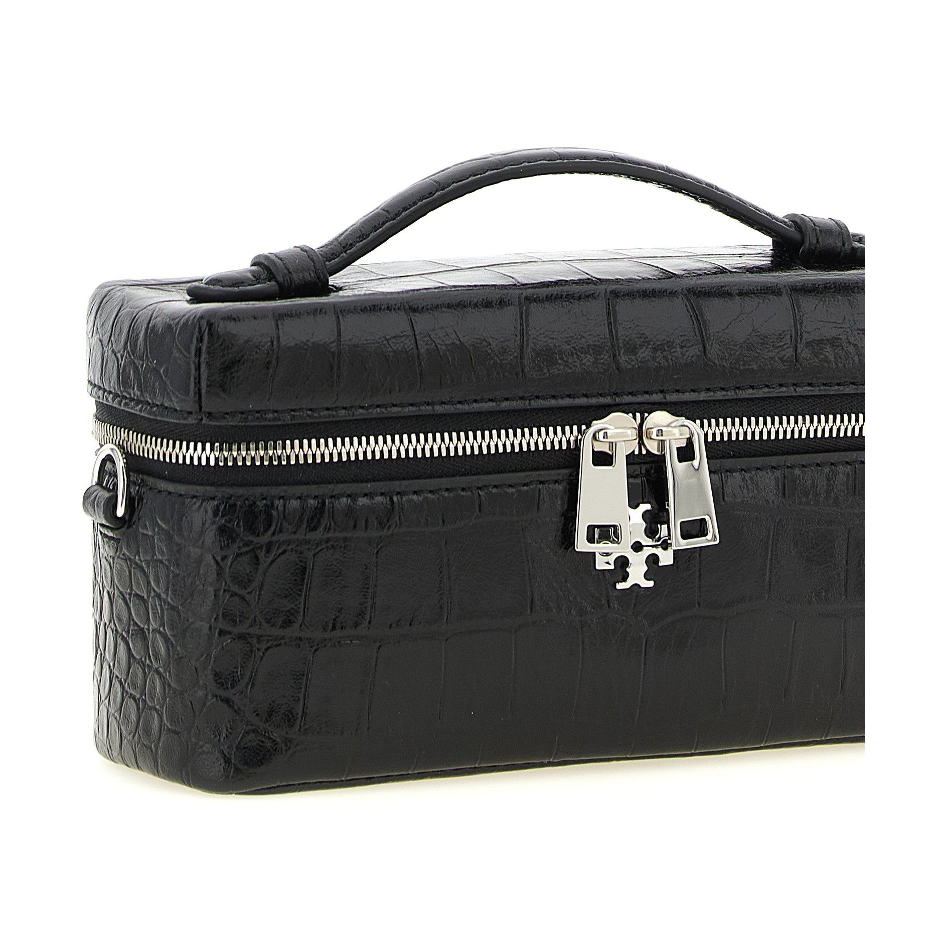 Black Lamb Leather Crossbody Bag