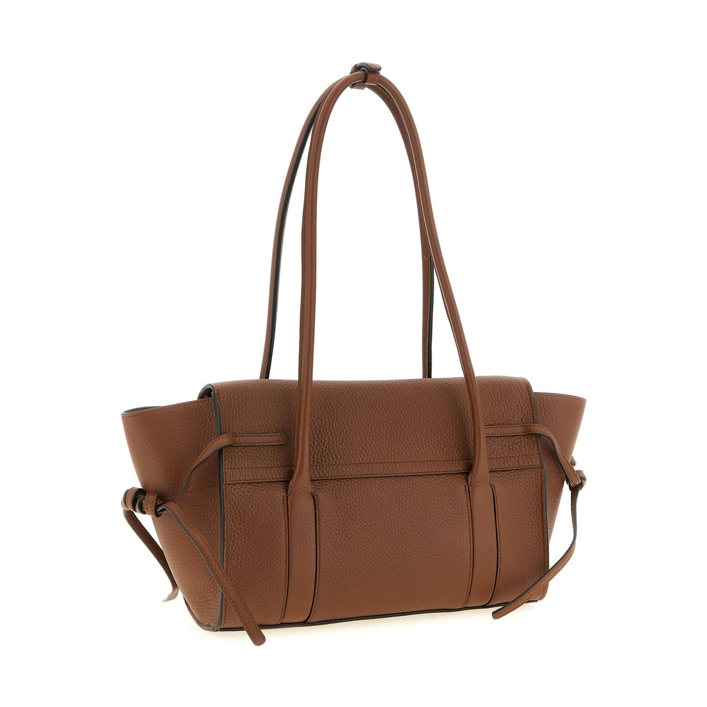 Brown Calfskin Shoulder Bag