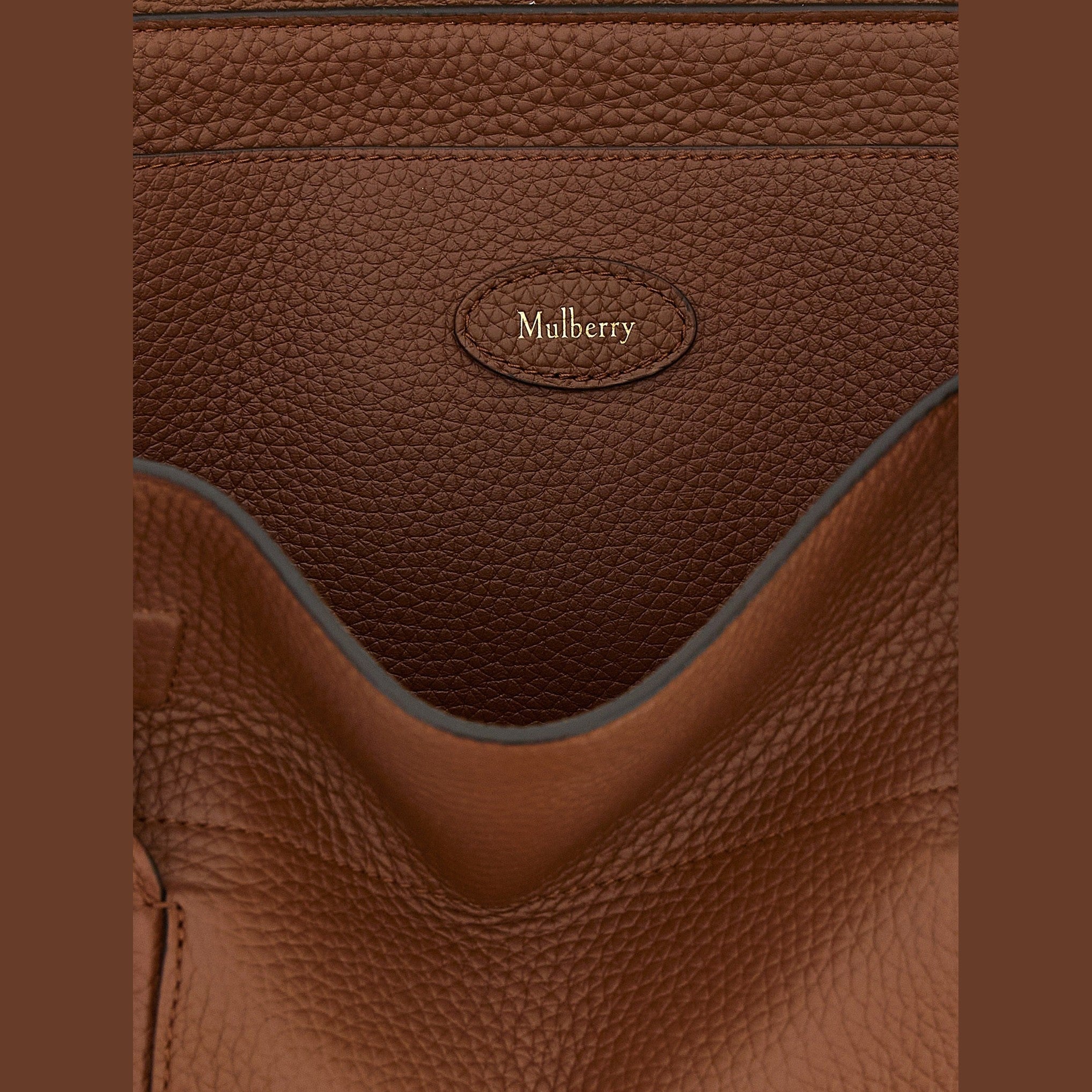 Brown Calfskin Shoulder Bag