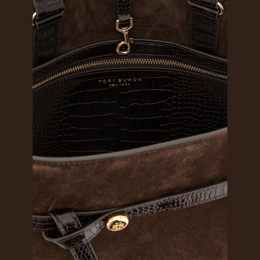 Brown Bovine Leather Crossbody Bag
