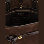 Brown Bovine Leather Crossbody Bag