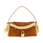 Brown Calfskin Shoulder Bag