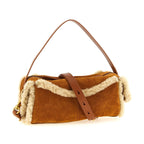Brown Calfskin Shoulder Bag