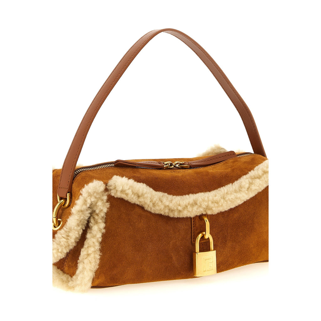 Brown Calfskin Shoulder Bag