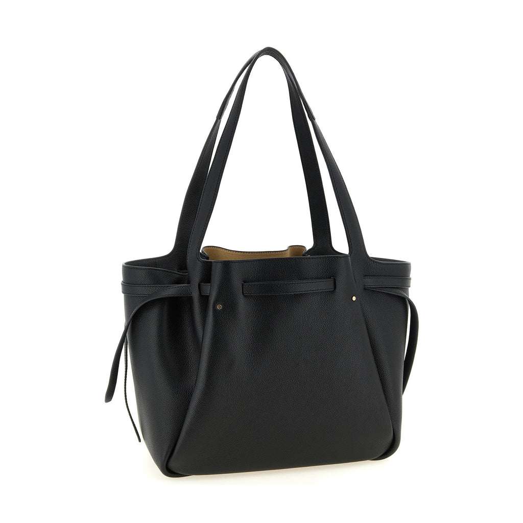 Black Cowhide Tote Bag