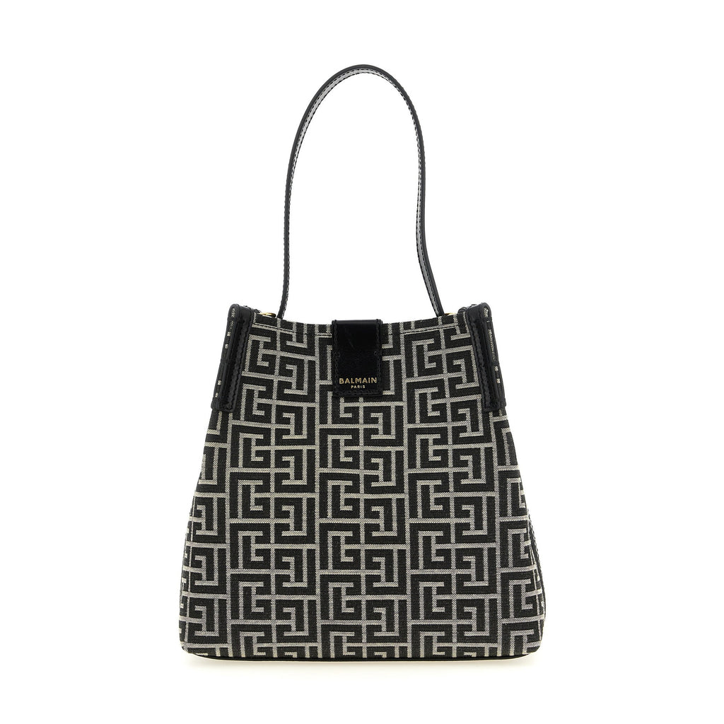 Bicolor Cotton Shoulder Bag