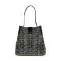Bicolor Cotton Shoulder Bag