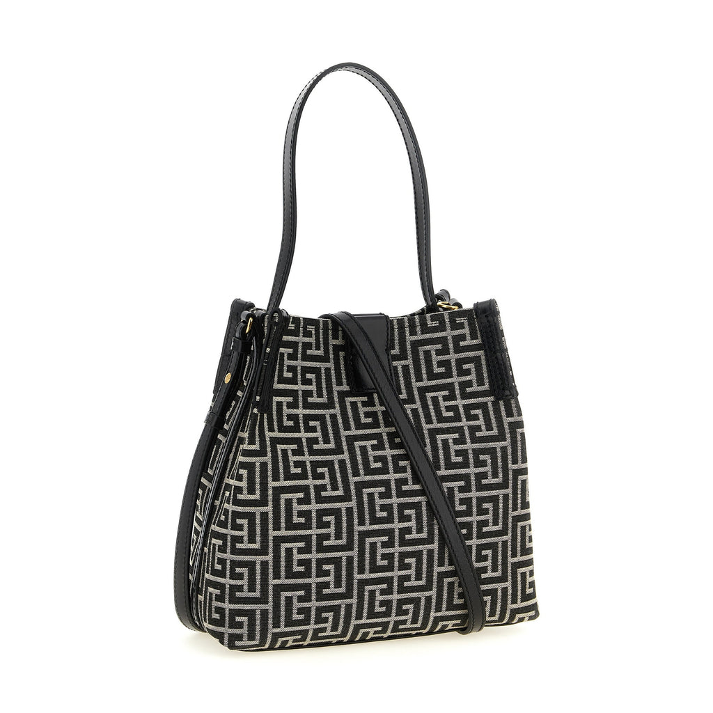 Bicolor Cotton Shoulder Bag