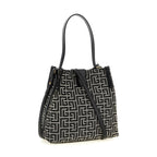 Bicolor Cotton Shoulder Bag