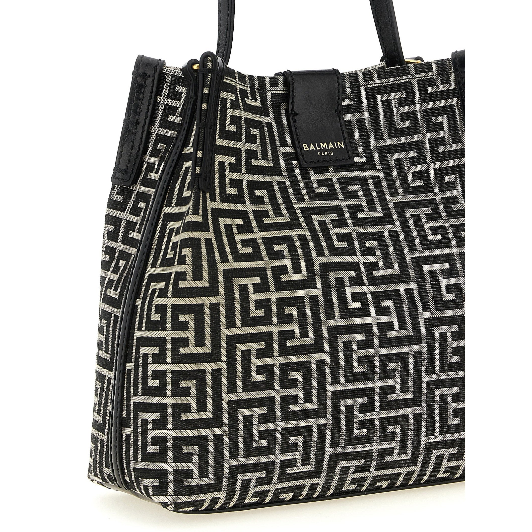 Bicolor Cotton Shoulder Bag