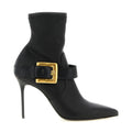Black Lamb Leather Ankle Boots