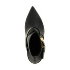 Black Lamb Leather Ankle Boots