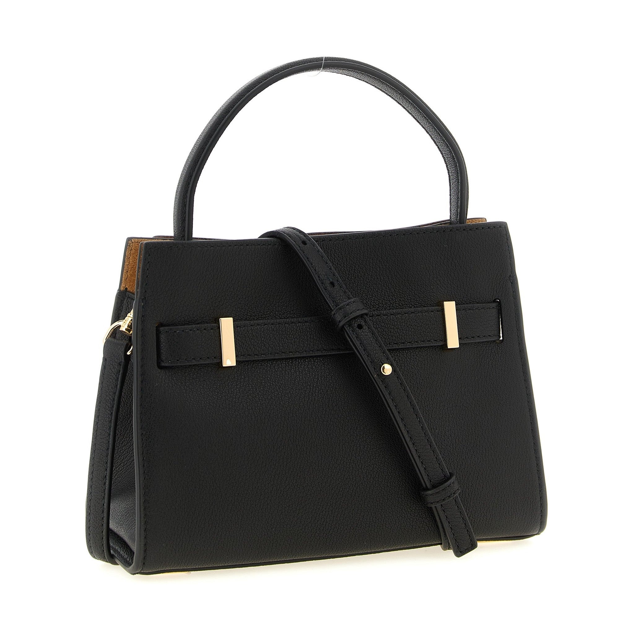Black Lambskin Crossbody Bag