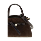 Brown Suede Leather Handbag
