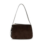 Brown Suede Leather Shoulder Bag