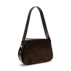 Brown Suede Leather Shoulder Bag