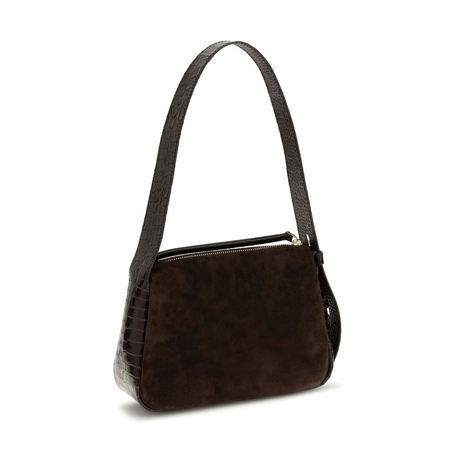 Brown Suede Leather Shoulder Bag