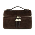 Brown Suede Leather Handbag