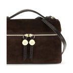 Brown Suede Leather Handbag