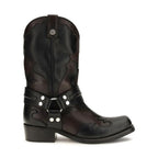 Black Calf Leather Bos Taurus Ankle Boots