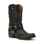 Black Calf Leather Bos Taurus Ankle Boots