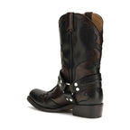 Black Calf Leather Bos Taurus Ankle Boots